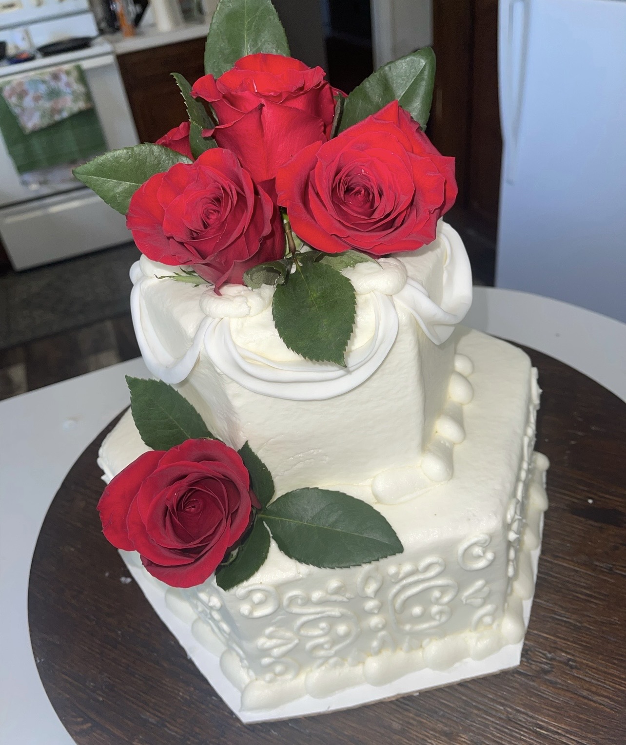 2 tier octagon cake